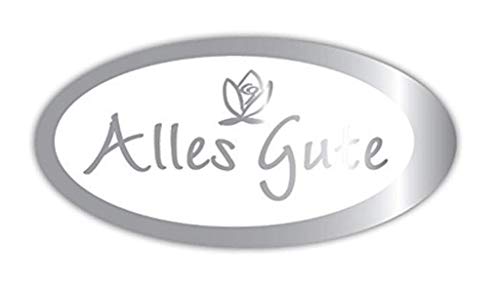 Geschenk-Etiketten -"Alles Gute" – E 804b-500 – Haft-Etiketten Aufkleber Haftpapier selbstklebend Papieraufkleber Glückwünsche - 54x27mm – mit Silberprägung - 500 Stück Geschenk-Etiketten -"Alles Gute" – E 804b-500 – Haft-Etiketten Aufkleber Haftpapier selbstklebend Papieraufkleber Glückwünsche - 54x27mm – mit Silberprägung - 500 Stück von LillyDesign