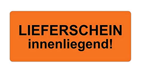 Hinweis-Etiketten als Aufkleber"LIEFERSCHEIN innenliegend!" W-034-1000 - 65x27 mm - Rot leuchtend - 1.000 Stück/Rolle Hinweis-Etiketten als Aufkleber"LIEFERSCHEIN innenliegend!" W-034-1000 - 65x27 mm - Rot leuchtend - 1.000 Stück/Rolle von LillyDesign
