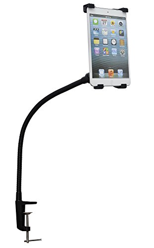 Lilware 5 in 1 Universal Table/Gooseneck Ständer für Tablet/Apple iPad/iPad Mini und Andere Geräte Innerhalb Von 7-10 inch. Einstellbare Halterung Fully 360° Justierbarer Drehhalterung. Schwarz von Lilware