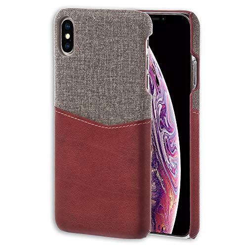 Lilware Card Wallet Schutzhülle für Apple iPhone XS. Stoff Textur und PU Leder Hülle mit ID/Kreditkarten Slot Halter. Rot Lilware Card Wallet Schutzhülle für Apple iPhone XS. Stoff Textur und PU Leder Hülle mit ID/Kreditkarten Slot Halter. Rot von Lilware