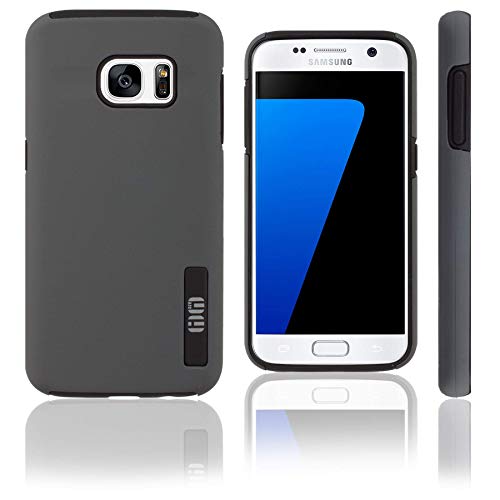 Lilware Smooth Armor Hartplastik Hülle für Samsung Galaxy S7 SM-G930. Robuste Dual Schicht Besondere Schutzhülle. Schwarz/Grau von Lilware