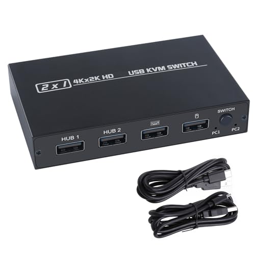 Lily Brown Plug and Play-2-Port HDTV Umschalter Mit HDCP 1.4 USB Hubs Unterstützung Für Überwachungen Hosts Gemeinsame Tastaturen Mäuse von Lily Brown