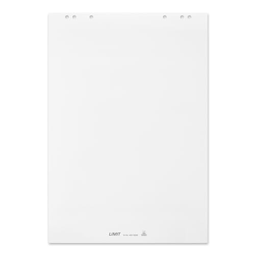 Limit 1 x Flipchart-Block, blanko, Block mit 20 Blatt, 80 g/qm Papier, 6 fach Lochung von Limit