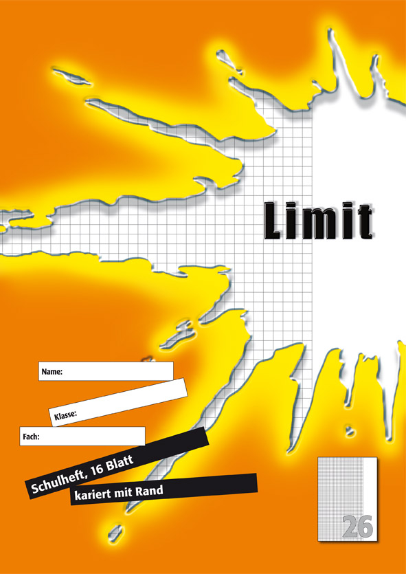 Limit Schulheft, DIN A4, Lineatur 25 / 9 mm liniert von Limit