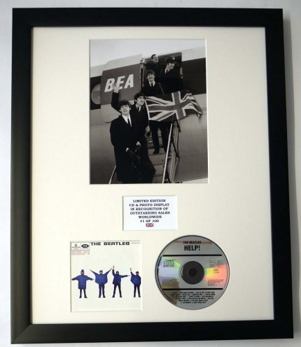 THE BEATLES/Darstellung mit Foto und CD | Limited Edition des Albums HELP! von Limited Edition Photo & Cd Display