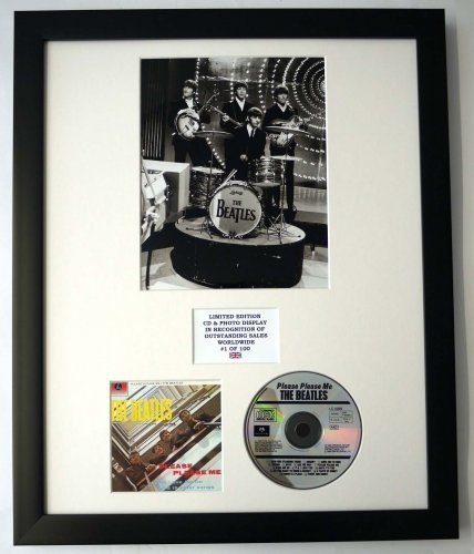 THE BEATLES/Darstellung mit Foto und CD | Limited Edition des Albums PLEASE PLEASE ME von Limited Edition Photo & Cd Display