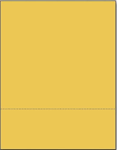 Limited Papers (TM) 8,5 x 11 perforiertes Papier, verschiedene Perforationsgrößen und Farben, für Formulare, Tickets, Postkarten, Visitenkarten (Gold, 2 oben - 8,9 cm von unten) von Limited Papers