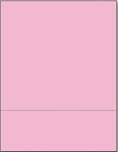 Limited Papers (TM) 8,5 x 11 perforiertes Papier, verschiedene Perforationsgrößen und Farben, für Formulare, Tickets, Postkarten, Visitenkarten (Rosa, 2 oben - 8,9 cm von unten) von Limited Papers