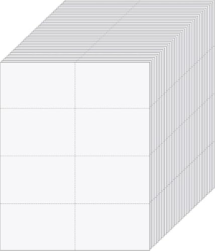 Limited Papers (TM) Perforiertes Papier, 8,5 x 11 cm, verschiedene Perforationsgrößen und Farben, für Formulare, Tickets, Postkarten, Visitenkarten (weiß, 2 oben - 8,9 cm von unten) von Limited Papers