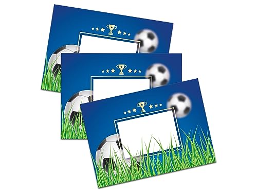 20 Briefumschläge Fußball Kindermotiv Fussball Umschlag blau von Limonia