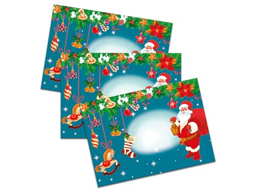 20 bunte Weihnachts-Briefumschläge Motiv Weihnachten Christmas Winter (Kuverts DIN C6 / selbstklebend mit Abziehstreifen) von Limonia