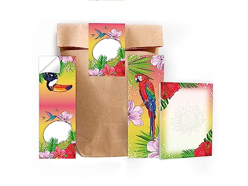 6 Lesezeichen + 6 Mini-Notizblöcke je 25 Blätter A7 + 6 Tüten (natur) + 6 Aufkleber Set Flamingo Mitgebsel Mitbringsel Gastgeschenk zum Kindergeburtstag Fest Motto-Party Jungen Mädchen von Limonia