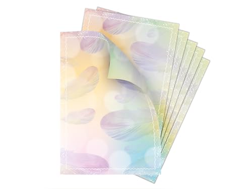 Briefpapier-Set 50 Designpapier DIN A4 Motiv Federn beidseitig per Hand beschriftbar und mit allen Druckern und Kopierern bedruckbar für Einladung Briefpost Firmenpost Urkunde Zertifikate Briefpapier-Set 50 Designpapier DIN A4 Motiv Federn beidseitig per Hand beschriftbar und mit allen Druckern und Kopierern bedruckbar für Einladung Briefpost Firmenpost Urkunde Zertifikate von Limonia