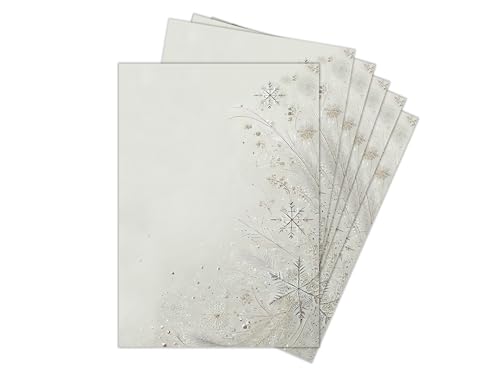 Briefpapier Weihnachten Weihnachtsbriefpapier Weihnachtspapier A4 für Kunden Geschäftspapier für Kundenbriefe (50 Blätterin DIN A4) von Limonia