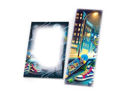 Limonia 12 Lesezeichen + 12 Mini-Notizblöcke je 25 Blätter DIN A7 Set Gastgeschenk Mitgebsel zum Kindergeburtstag Motto-Party Fest Feier Event Reise Unisex Teenies Mädels Jungs Graffiti Limonia 12 Lesezeichen + 12 Mini-Notizblöcke je 25 Blätter DIN A7 Set Gastgeschenk Mitgebsel zum Kindergeburtstag Motto-Party Fest Feier Event Reise Unisex Teenies Mädels Jungs Graffiti von Limonia