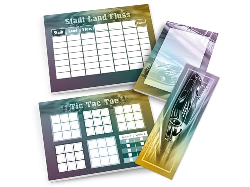 Set 1 Tic Tac Toe + 1 Stadt Land Fluss + 1 Mini-Notizblock je 25 Blätter + 6 Lesezeichen Papierspiel Mitgebsel Mitbringsel Gastgeschenk zum Kindergeburtstag Fest Teenies Mädels Jungs Auto Rennauto Set 1 Tic Tac Toe + 1 Stadt Land Fluss + 1 Mini-Notizblock je 25 Blätter + 6 Lesezeichen Papierspiel Mitgebsel Mitbringsel Gastgeschenk zum Kindergeburtstag Fest Teenies Mädels Jungs Auto Rennauto von Limonia
