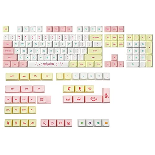 146 Tasten Tastenkappe Mechanische Tastatur Tastenkappen PBT XDA Profil Macaron Tastenkappen Für Dz60/RK61/64/61/68/84/87/96/980/104/108 Macaron Thema PBT Dye Subbed Tastenkappen Für Cherry MX Switch von Limtula