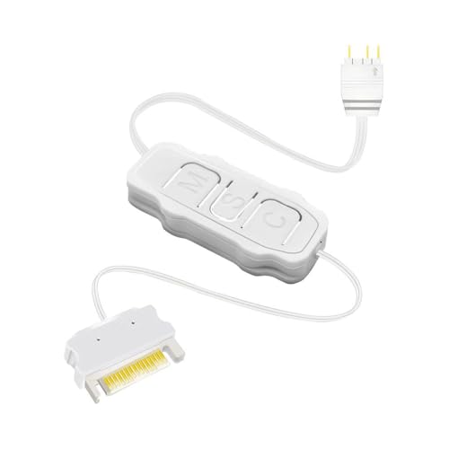 5 V 3-polig auf ARGB Desktop-Computer-Controller, Ventilator, LED-Beleuchtung, Wasserkühlung, Fernbedienungskabel von Limtula