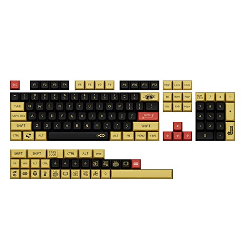 Dicke PBT Dye-SUB XDA-Tastenkappen, 134 Tasten, Tastenkappe, Bastelarbeiten, für 61/68/75/84/980/104/108 Spiele, mechanische Tastatur-Tastenkappe, XDA Craft Brew Thema, PBT Dye-Subbed KeyCaps von Limtula