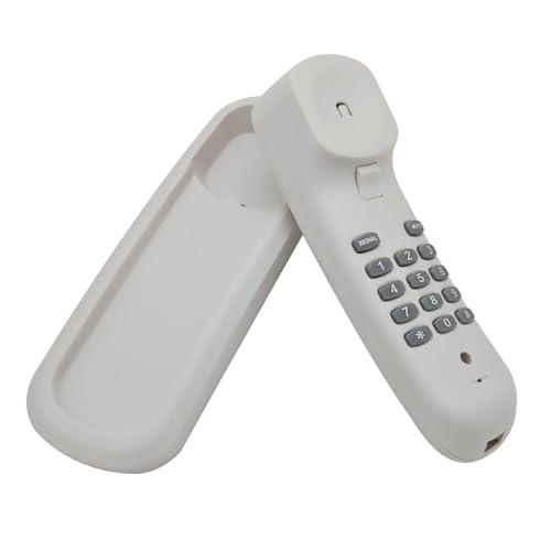Festnetztelefon mit großer Taste, Wandhalterung, Festnetztelefon, für Büro, Zuhause, Hotel, Badezimmer Festnetztelefon mit großer Taste, Wandhalterung, Festnetztelefon, für Büro, Zuhause, Hotel, Badezimmer von Limtula