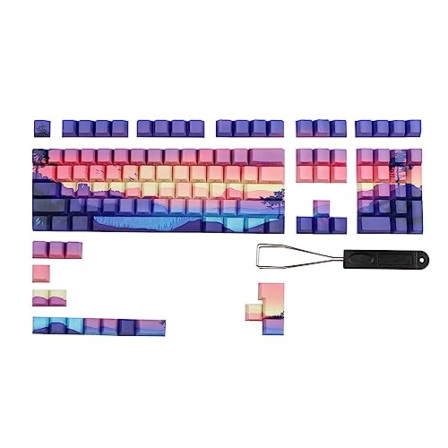 Limtula 124PCS Zwei In Eins Design Tastenkappen PBT Thermosublimation & DoubleShots Craft Für Die Meisten Mechanischen Tastaturen Mit Hintergrundbeleuchtetem Tastenkappen Set von Limtula