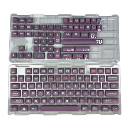 Limtula 128Keys Cyber-Typ-Tastenkappen mit XDA-Höhe für mechanische Tastaturen, 128 Stück XDA-Tastenkappen von Limtula