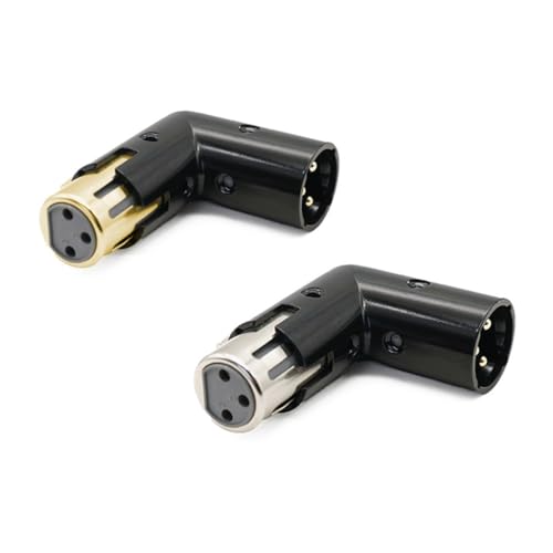 Limtula 3-poliger Stecker auf Buchse, Winkeladapter, 90-Grad-Adapter für Mischpult und Mikrofon-Anschluss Limtula 3-poliger Stecker auf Buchse, Winkeladapter, 90-Grad-Adapter für Mischpult und Mikrofon-Anschluss von Limtula
