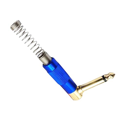 Limtula 6,35 mm Einkanalstecker, rechtwinkliger Federanschluss-Adapter für professionelle Soundausrüstungs-Mischpulte von Limtula