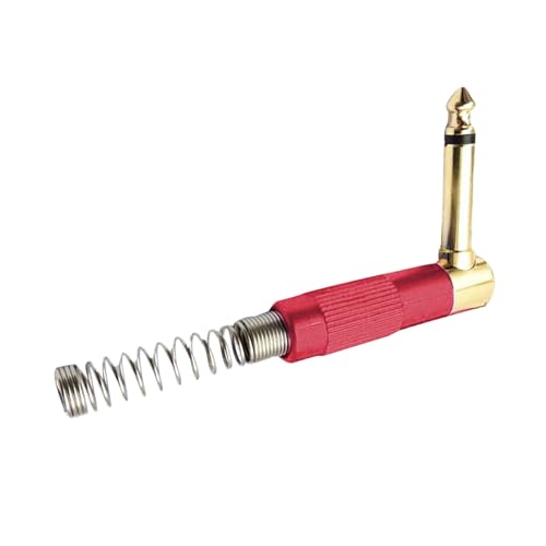 Limtula 6,35 mm Einkanalstecker, rechtwinkliger Federanschluss-Adapter für professionelle Soundausrüstungs-Mischpulte von Limtula