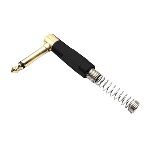 Limtula 6,35 mm Einkanalstecker, rechtwinkliger Federanschluss-Adapter für professionelle Soundgeräte-Mischpulte von Limtula