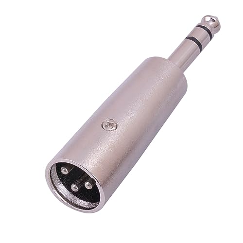 Limtula Audio-Adapter, 6,35-mm-Stecker auf 3-poligen XLR-Stecker, Stereo-Mikrofon, Lautsprecher-Adapter, Konverter-Anschluss von Limtula