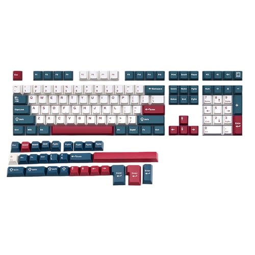 Limtula Ergonomisches 136-Tasten Tastenkappen Set Originalhöhe Double Shot Spritzguss Tastenkappe Mech Soldat Für Mechanische Tastatur von Limtula