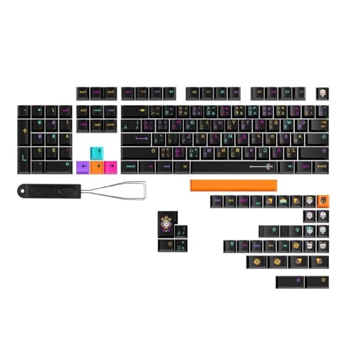 Limtula Keycap-Set GameTheme CherryProfile Personalisiert für 138 Tasten, mechanische Tastatur, Englisch/Japanisch/Koreanisch/Russisch, Tastenkappen-Set CherryHeight DyeSubbed Keycap für von Limtula