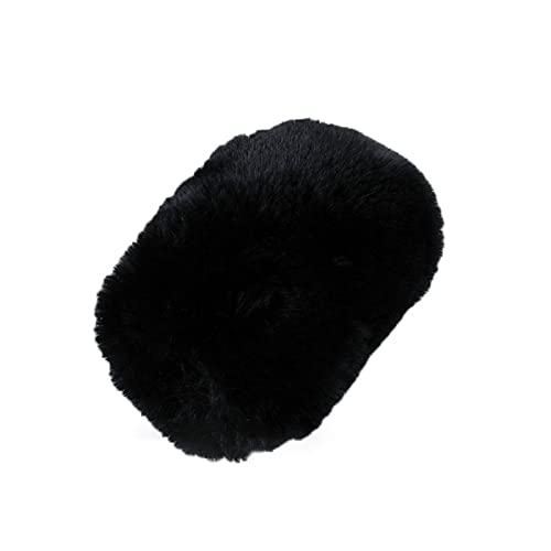 Limtula Mikrofon-Windschutzscheibe, 24 cm, winddicht, schwarz, für Mikrofone, Pelzschutz von Limtula