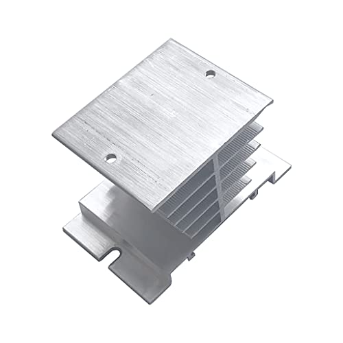 Limtula SSR Kühler Aluminium Kühlkörper Ableitungskühler Silber 80 X 50 X 50 Mm Geeignet Für 10–40 A SSR SSR von Limtula
