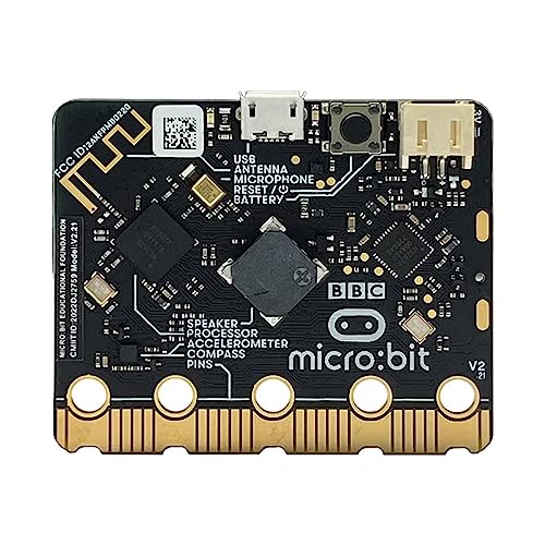Limtula Verbessertes BBC-Micro-Bit V2.2 mit kapazitivem Touch-Sensor und BLE5.0 für Kinder, LED-Lautsprecher-Mikrofon, programmierbare Bewegungs-/Licht-/Temperatursensoren von Limtula