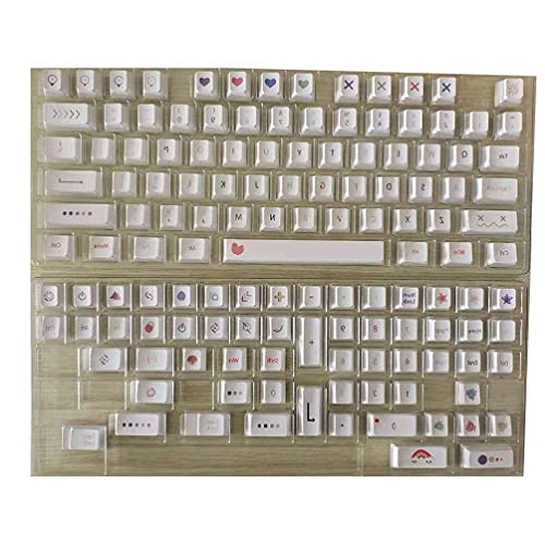 Mechanische Tastatur-Tastenkappen, buntes Kirsch-Profil, 134 Tasten, Farbstoff-Sub für Cherry MX GK61 64 84 96 Farbstoff-Tasten von Limtula