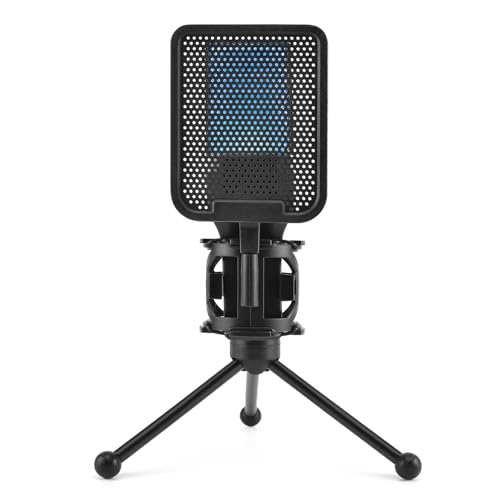 USB Desktop Mikrofon Set Mit Beleuchtung Und Hoher Empfindlichkeit Kondensator Einstellbar 360 Grad Mikrofonständer Für Zuhause von Limtula