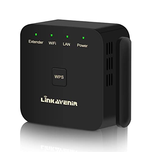 LINKAVENIR WLAN Verstärker WLAN Repeater 300MBit/s 2,4GHz WLAN Verstärker Mit 1 LAN Port 2 Antenne WLAN Verstärker Modus AP Modus Kompatibel zu Allen WLAN Geräten von LinKAVEniR