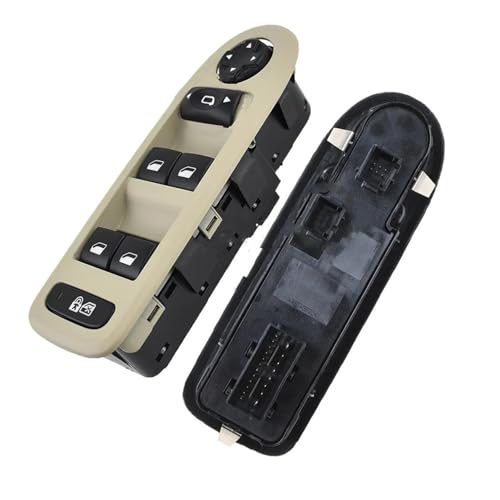 Fensterheberschalter Für Citroen Für C5 308 508 96644915XT 96644915 Auto Zubehör Elektrische Fenster Control Schalter Elektrische Glas Heber Taste Fensterheber Schalter(No folding-Beige) von LinQianBhD