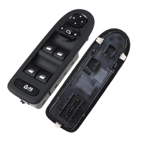 Fensterheberschalter Für Citroen Für C5 308 508 96644915XT 96644915 Auto Zubehör Elektrische Fenster Control Schalter Elektrische Glas Heber Taste Fensterheber Schalter(No folding-Black) von LinQianBhD