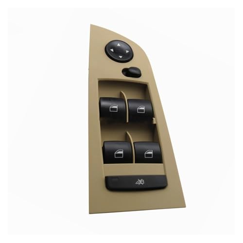 Fensterheberschalter Für Serie Für E90 Für E91 Schwarz Beige Mit Panel Fensterheber Spiegel Schalter Taste Vorne Links Tür Fensterheber Schalter(Beige) von LinQianBhD