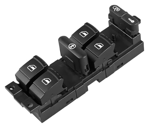 Fensterheberschalter Für VW Für Passat Für B5 Für Golf 4 Für Jetta Für MK4 Für Toledo 1J4959857B Fenster Panel Master Control Schalter Auto Schalter Fensterheber Schalter(Child Lock) von LinQianBhD