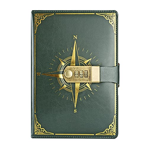 LinYesh PU Leather Journal with Code Lock, Retro Nautical Pattern Notebook, A5 Secret Password Notepad Diary Journal Travel Diary Organiser with Combination Lock, Personal Code Lock LinYesh PU Leather Journal with Code Lock, Retro Nautical Pattern Notebook, A5 Secret Password Notepad Diary Journal Travel Diary Organiser with Combination Lock, Personal Code Lock von LinYesh