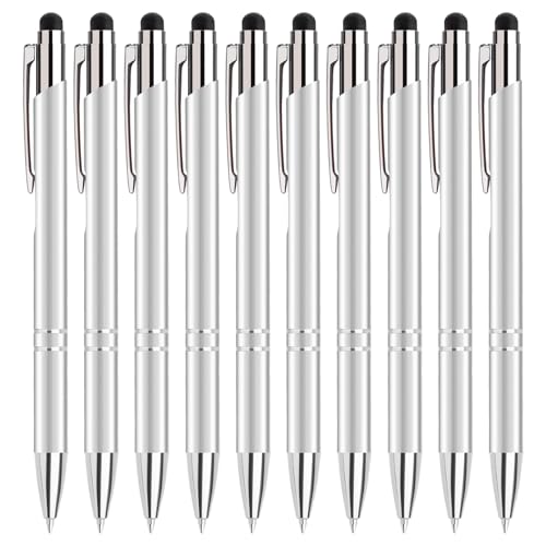 Lindahandel Kugelschreiber,Stift 200 stück,Ballpoint Pen,Ergonomische Schreibstifte Set,Mit Touchscreen-Funktion Klickkugelschreiber,Silber Kugelschreiber mit blau Mine Lindahandel Kugelschreiber,Stift 200 stück,Ballpoint Pen,Ergonomische Schreibstifte Set,Mit Touchscreen-Funktion Klickkugelschreiber,Silber Kugelschreiber mit blau Mine von Lindahandel
