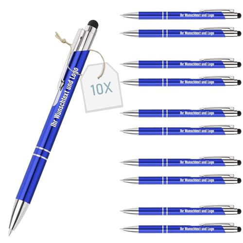 Lindahandel Kugelschreiber Personalisiert, 10 Stück Kundenspezifische Kugelschreiber mit Stylus Name Message Logo Gravier, Personalisierter Metall Stift für Geschäfte, Abschlussfeiern, Geburtstage Lindahandel Kugelschreiber Personalisiert, 10 Stück Kundenspezifische Kugelschreiber mit Stylus Name Message Logo Gravier, Personalisierter Metall Stift für Geschäfte, Abschlussfeiern, Geburtstage von Lindahandel