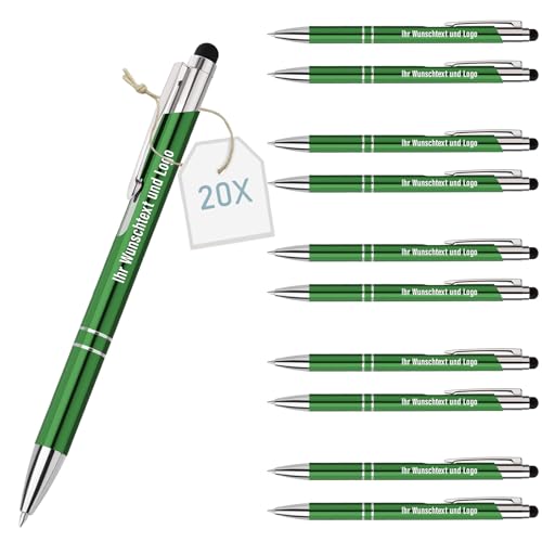 Lindahandel Kugelschreiber Personalisiert, 20 Stück Kundenspezifische Kugelschreiber mit Stylus Name Message Logo Gravier, Personalisierter Metall Stift für Geschäfte, Abschlussfeiern, Geburtstage Lindahandel Kugelschreiber Personalisiert, 20 Stück Kundenspezifische Kugelschreiber mit Stylus Name Message Logo Gravier, Personalisierter Metall Stift für Geschäfte, Abschlussfeiern, Geburtstage von Lindahandel