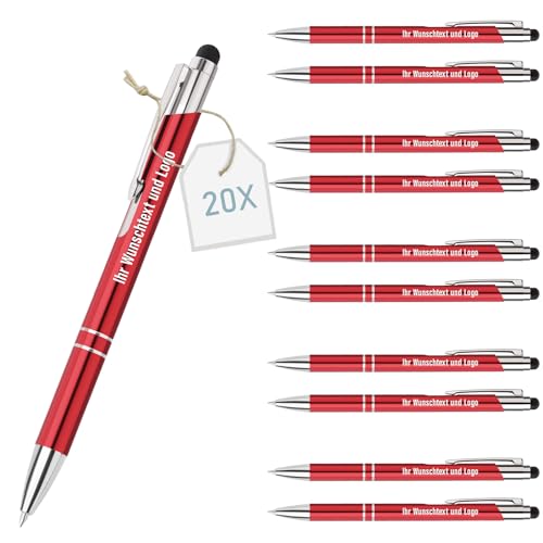 Lindahandel Kugelschreiber Personalisiert, 20 Stück Kundenspezifische Kugelschreiber mit Stylus Name Message Logo Gravier, Personalisierter Metall Stift für Geschäfte, Abschlussfeiern, Geburtstage Lindahandel Kugelschreiber Personalisiert, 20 Stück Kundenspezifische Kugelschreiber mit Stylus Name Message Logo Gravier, Personalisierter Metall Stift für Geschäfte, Abschlussfeiern, Geburtstage von Lindahandel