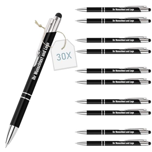 Lindahandel Kugelschreiber Personalisiert, 30 Stück Kundenspezifische Kugelschreiber mit Stylus Name Message Logo Gravier, Personalisierter Metall Stift für Geschäfte, Abschlussfeiern, Geburtstage Lindahandel Kugelschreiber Personalisiert, 30 Stück Kundenspezifische Kugelschreiber mit Stylus Name Message Logo Gravier, Personalisierter Metall Stift für Geschäfte, Abschlussfeiern, Geburtstage von Lindahandel