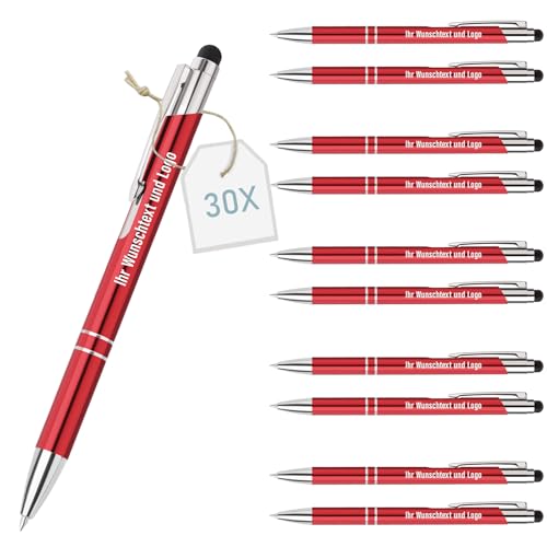 Lindahandel Kugelschreiber Personalisiert, 30 Stück Kundenspezifische Kugelschreiber mit Stylus Name Message Logo Gravier, Personalisierter Metall Stift für Geschäfte, Abschlussfeiern, Geburtstage Lindahandel Kugelschreiber Personalisiert, 30 Stück Kundenspezifische Kugelschreiber mit Stylus Name Message Logo Gravier, Personalisierter Metall Stift für Geschäfte, Abschlussfeiern, Geburtstage von Lindahandel